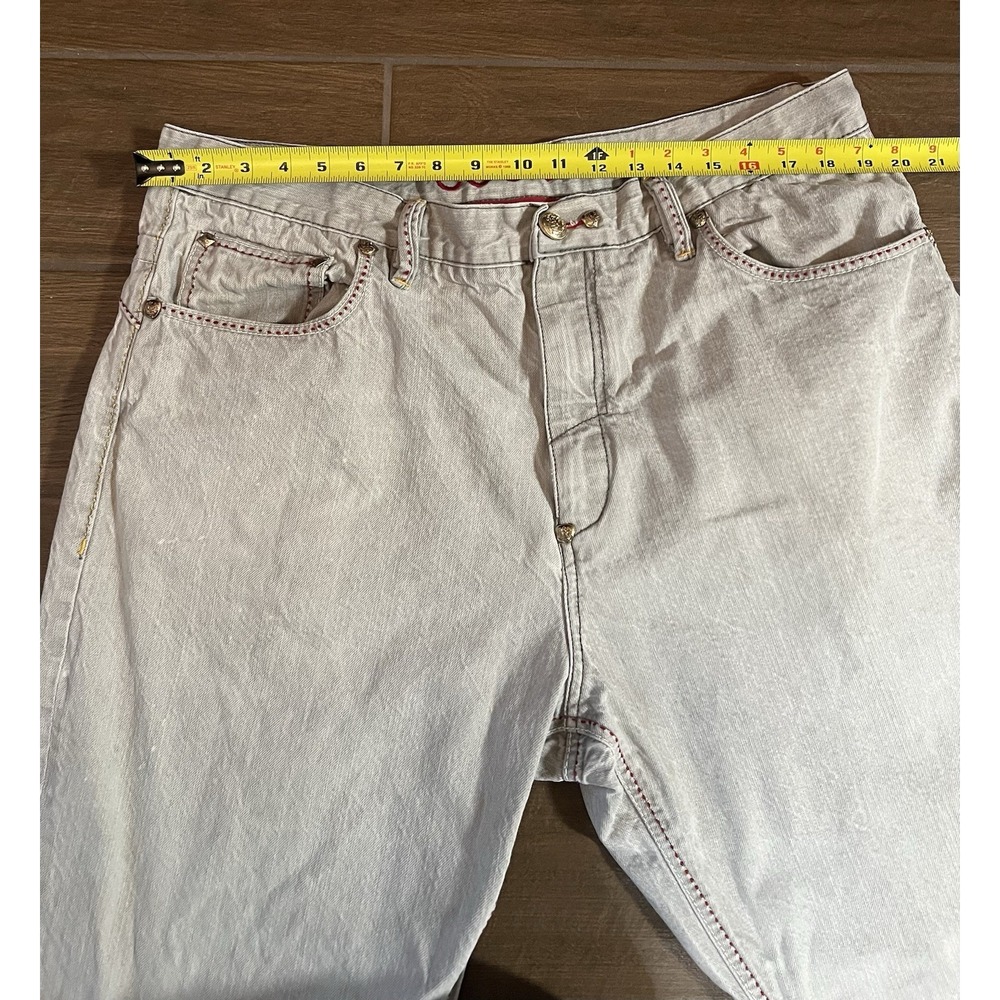 COOGI Men's Australia Jeans Size 42x35 Embroidered Logo Gray Denim Distressed - Picture 2 of 16
